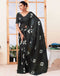 Sudathi Ready To Wear Black Printed Silk Saree