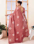 Sudathi Ready To Wear Dusty Peach Printed Silk Saree