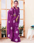Sudathi Ready To Wear Dark Purple Printed Silk Saree