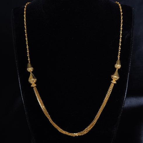 22 Carat Gold Minimal Designgold Chain 15.65g by Mahita Collections