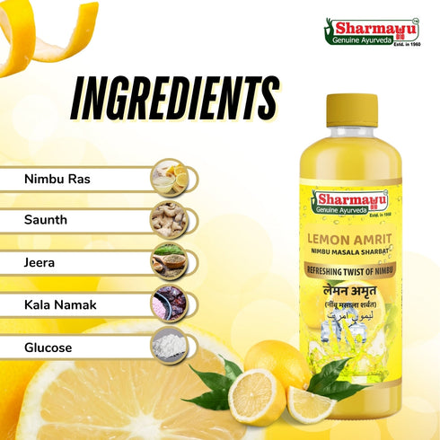 Sharmayu Ayurveda Lemon Amrit Nimbu Masala Sharbat