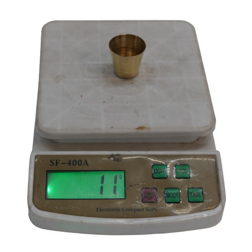 Brass Small glass for puja 11g Pack of 6