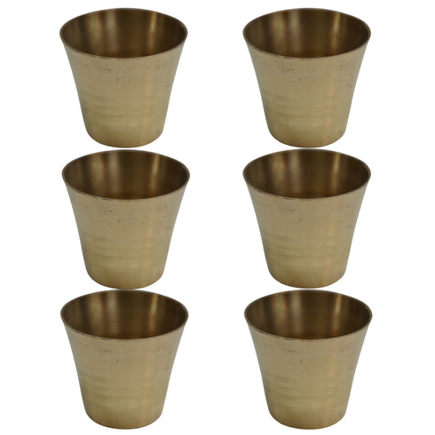 Brass Small puja glass 18g Pack of 6