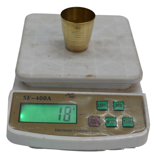 Brass Small puja glass 18g Pack of 6