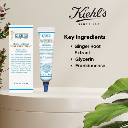 Kiehl's Blue Herbal Spot Treatment 15ml | Acne Treatment Cream