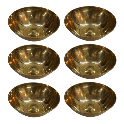 Brass Bowl Katori Bowl 122g Pack of 6