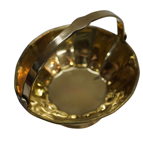 Brass Flower Basket for Pooja 182g Pack of 1