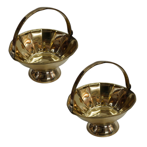 Brass Flower Basket for Pooja 182g Pack of 2