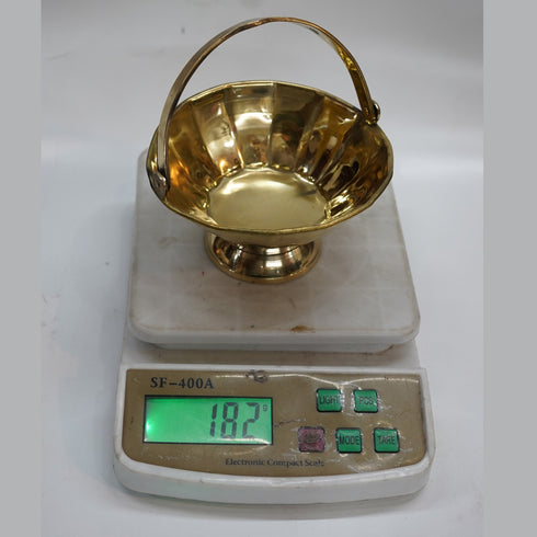 Brass Flower Basket for Pooja 182g Pack of 2