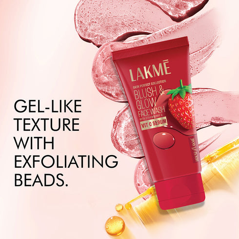Lakme Blush & Glow Strawberry Gel Face Wash 100g