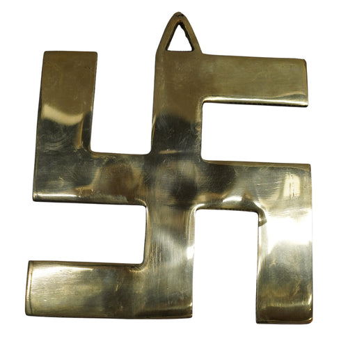 Pure Brass Swastik for Door 991g Pack of 1