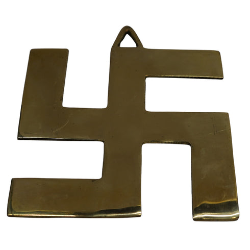 Pure Brass Swastik for Door 991g Pack of 1