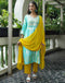 Sudathi Sky Blue Muslin Printed Straight Kurta Set With Dupatta