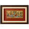 Palm Leaf Handmade Painting of Lord Krishna Playing Flute with Gopis