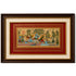 Palm Leaf Handmade Painting of Lord Krishna Playing Flute with Gopis