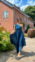Kzari Blue Elegant Wrinkle Kurta With Pant
