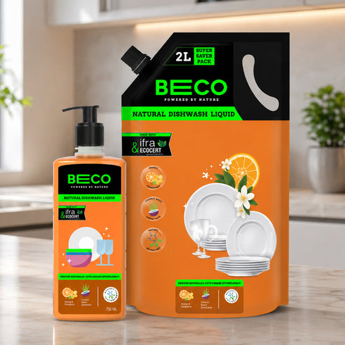 BECO Dishwash Liquid Duo Bottle + Refill