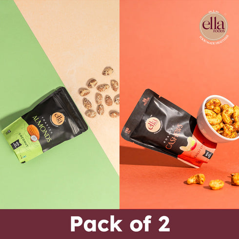 Ella Foods Coconut Toasted Almonds & Chilli Lime Cashews