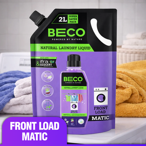 BECO Natural Laundry Cleaner Liquid Refill Front Load 2 litre