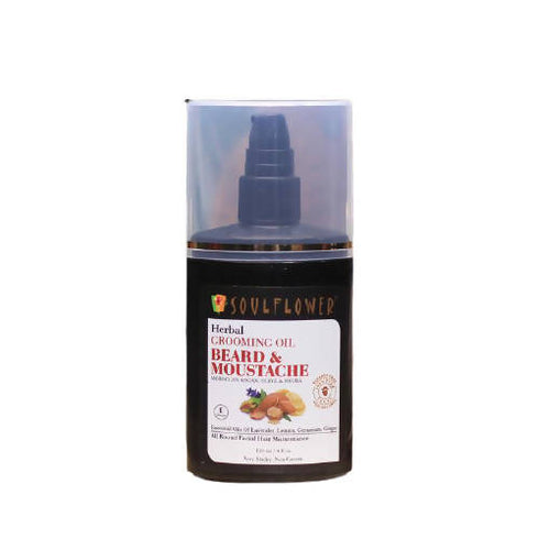 Soulflower Herbal Beard And Moustache Grooming Oil