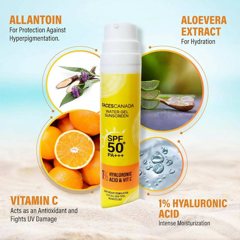 Faces Canada Water Gel Sunscreen SPF 50 PA+++