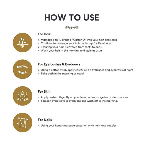 Avimee Herbal Cold Pressed Castor Oil For Hair Growth