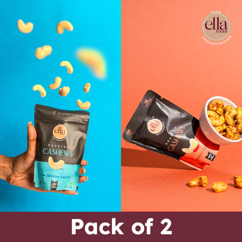 Ella Foods Salted Cashews & Chilli Lime Cashews