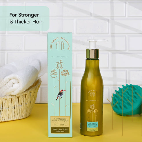 Theearthcollective in Weak & Thinning Hair Cleanser Shampoo Hops Capsicum & Ginseng