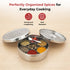Vinod Stainless Steel Masala Dabba Spice Box with 7 Containers Spoon and Inner Lid Mirror Finish Rust Free Strong Build No 11