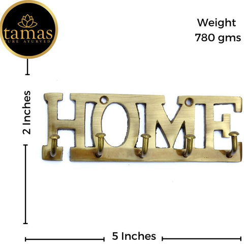 Tamas Brass Home Font Key Holder (Brown)