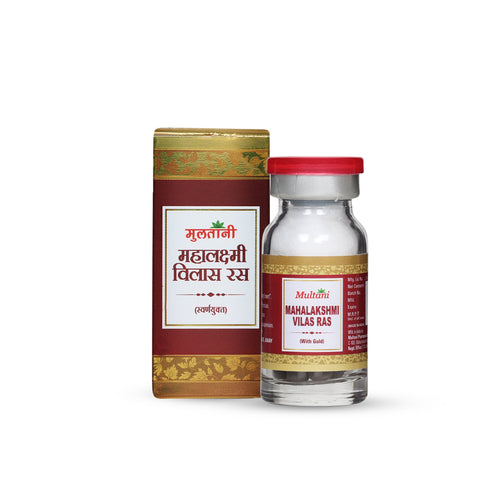 Multani Pharmaceuticals Limited Multani Mahalakshmi Vilas Ras with Gold Helps in respiratory problems skin conditions and blood sugar