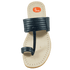 Vhaanfootwear Black Colour Soft Leather Men's Kolhapuri chappal