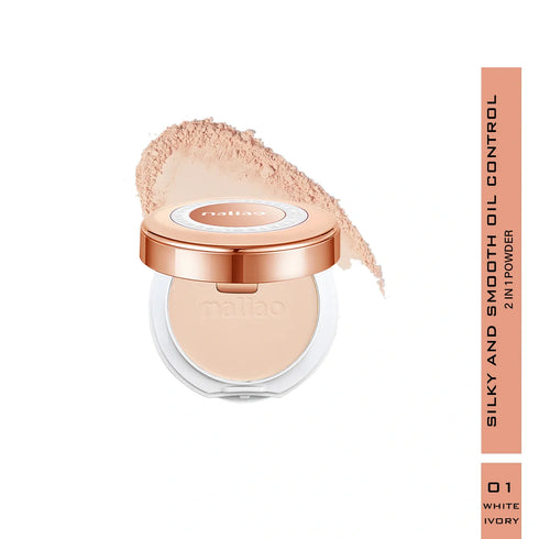 Maliao Silky Smooth Oil Control Compact Powder | 2|in|1 Formula