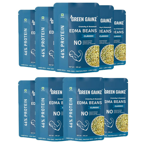 Green Gainz Edamame (Edma Beans) Classic Flavour (Pack of 9)