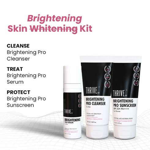 Thriveco Brightening Pro Kit For Men Cleanser Serum & Sunscreen