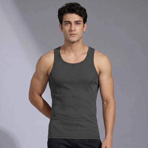 XYXX Nova Round Neck Racer Back Vest Graphite Grey