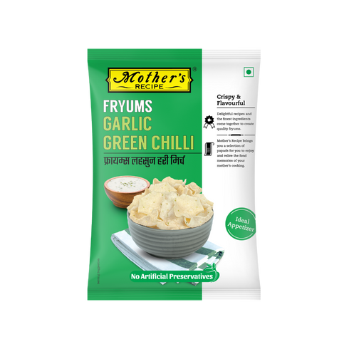 Mothers Recipe Pune Garlic Green Chilli Fryums Papad