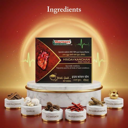 Sharmayu Ayurveda Hriday Kanchan Yog Gold 30 Tabs