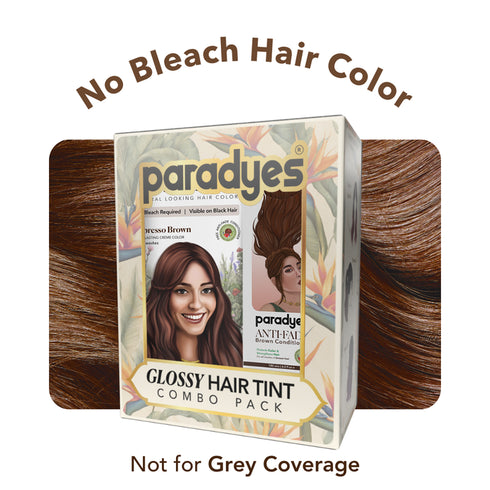 Paradyes Espresso Brown Glossy Hair Tint with Anti Fade Brown Conditioner
