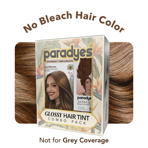 Paradyes Hazel Brown Glossy Hair Tint with Anti Fade Brown Conditioner