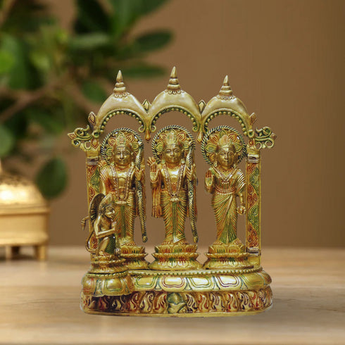 Brass Ram Darbar God Idol Statue
