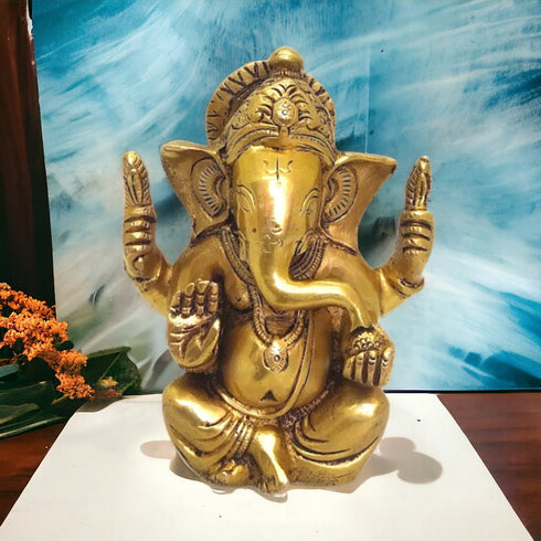 Tamas Brass Lord Ganesha Statue for Good Fortune