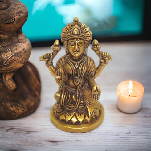 Tamas Brass Lord Ganesh Lakshmi Statue