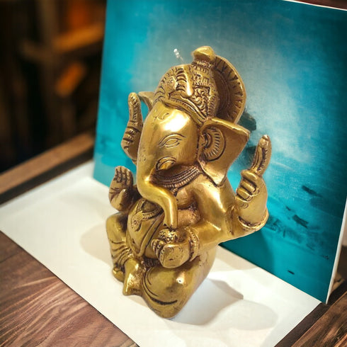 Tamas Brass Lord Ganesha Statue for Good Fortune