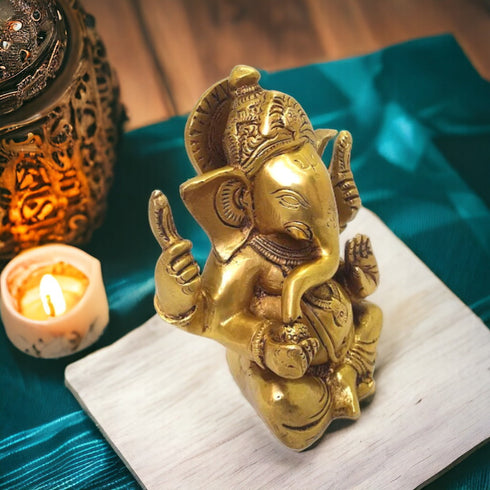 Tamas Brass Lord Ganesha Statue for Good Fortune