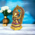 Tamas Brass Lord Ganesh & Goddess Laxmi Sitting Posturel and Decorated with Multicolored Stone (Multicolor)