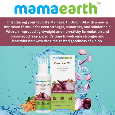 Mamaearth Onion Hair Oil for Hair Regrowth and Hair Fall Control