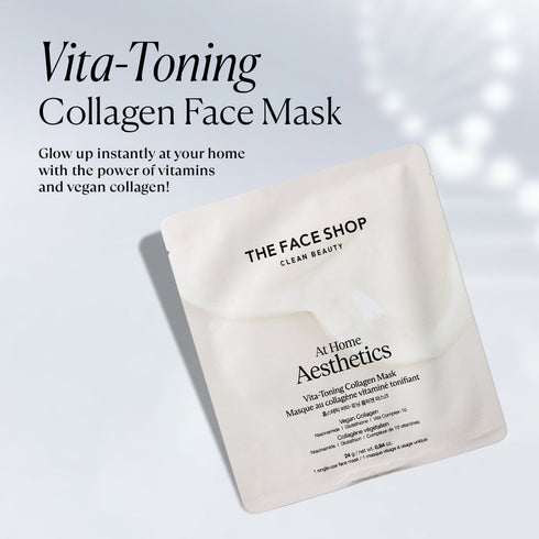 The Face Shop Vita Toning Collagen Face Mask With Glutathione & Hyaluronic Acid