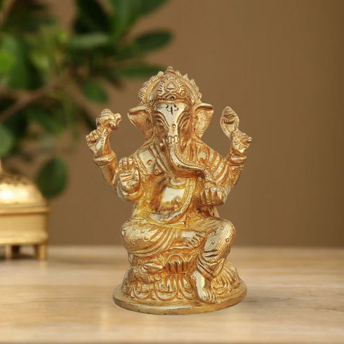 Brass Ganesh Ji Statue 0.62Kg
