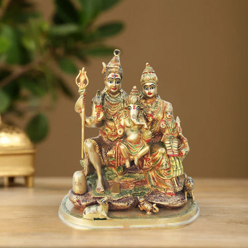 Brass Shiv Parivaar Idol Statue 8.538Kg